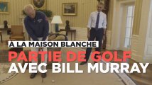 Bill Murray joue au golf avec Barack Obama dans le bureau ovale