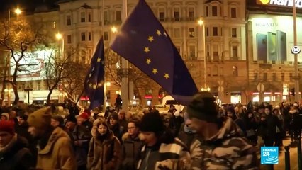 Thousands protest Orban government 'slave law' in Budapest