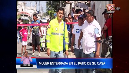 Mujer enterrada en el patio de su casa en Machala