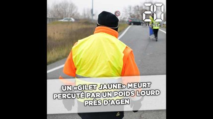 Download Video: Un «gilet jaune» meurt percuté par un poids lourd près d'Agen