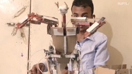 شاب يمني يبهر العالم باختراعاته !!!