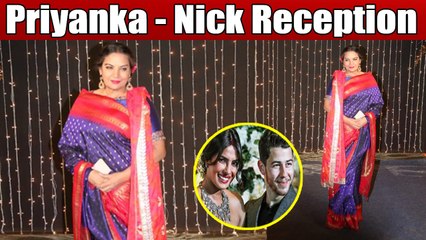 Priyanka & Nick Reception: Shabana Azmi made heads turn with her violet & red saree | FilmiBeat