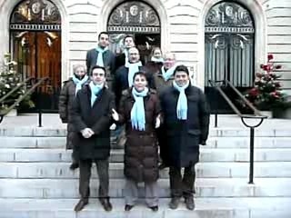 Retour du métro - Bonne année Clichy, devant la Mairie