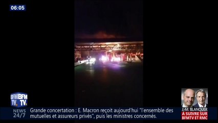 Dans le Var, la gare de péage de Bandol incendiée par des casseurs