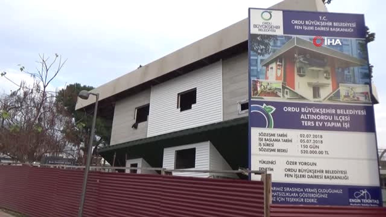 Ordu'ya 'Ters Ev'...150 Metrekare Alana Kurulan Ters Ev ile Turizm Potansiyelinin Arttırılması...