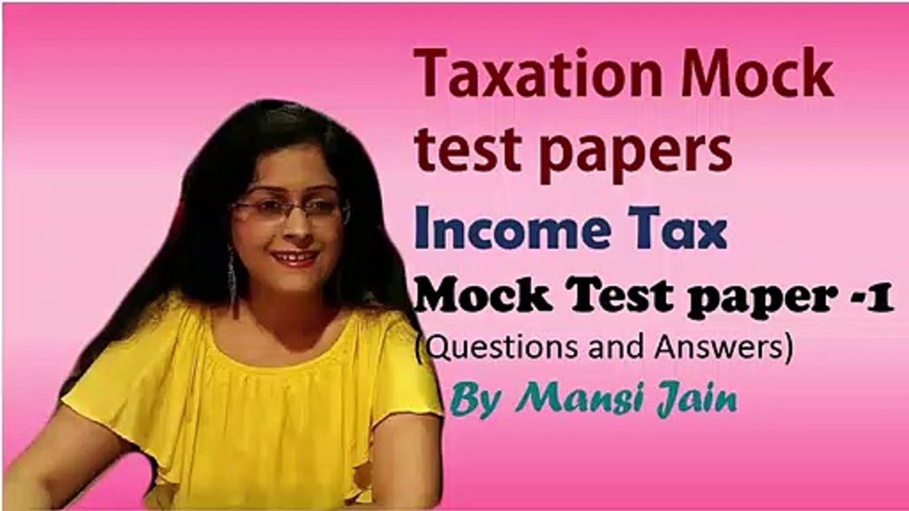CA Inter Tax mock Test Papers / MCQs | House Property Mock test Paper - 1