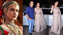 Kangana Ranaut attends Manikarnika trailer screening, looks beautiful in saree; Watch | FilmiBeat