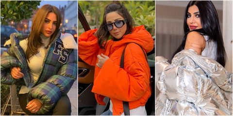 نجمات اخترن الجاكيت المنفوخ لإطلالة شتوية مريحة