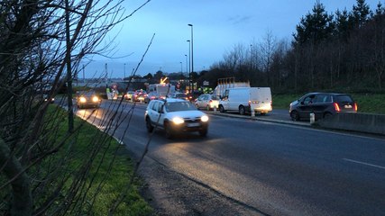 Évacuation Gilets jaunes : embouteillages
