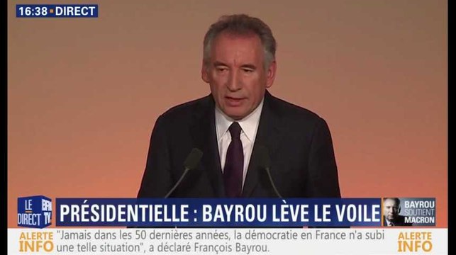 Bayrou : J'ai décidé de faire à Emmanuel Macron une offre d’alliance