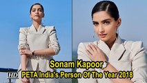 Sonam Kapoor honoured with PETA India's Person Of The Year 2018