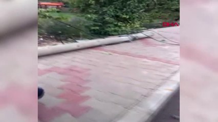 Adana Üzerine Telefon Direği Devrilen Genç Yaralandı