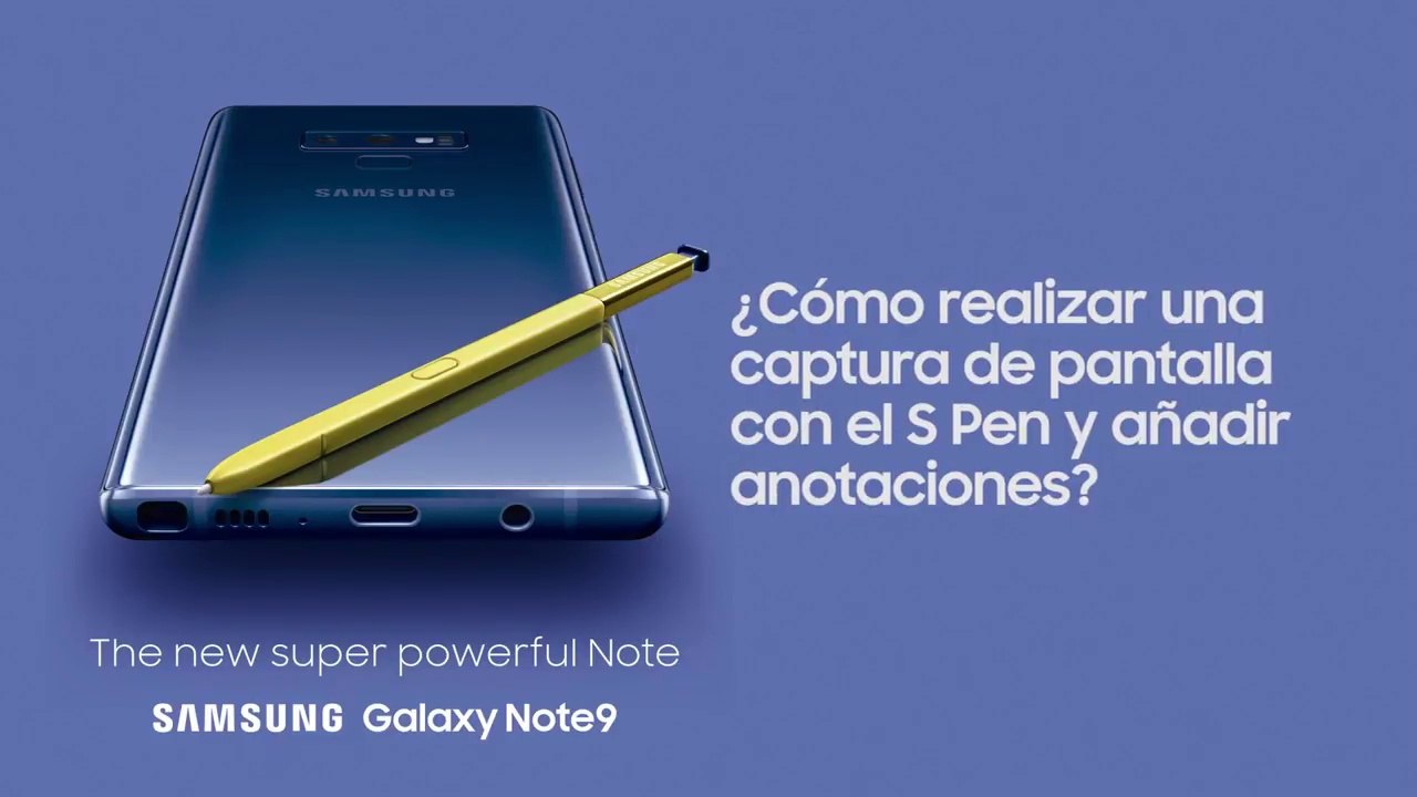 Galaxy Note 9  - Cómo realizar una captura de pantalla con el S Pen y añadir anotaciones