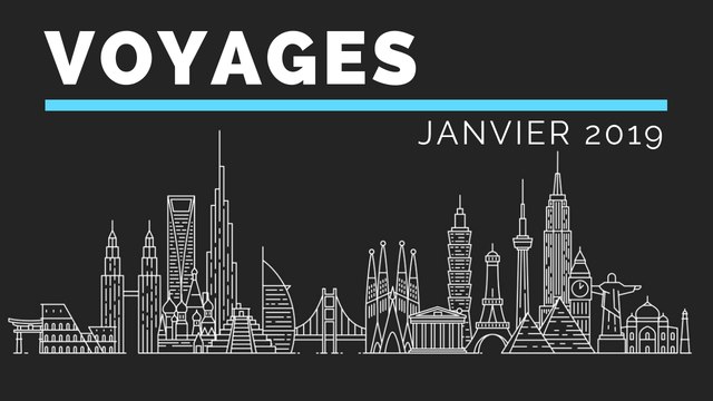 3 destinations pour le mois de janvier 2019