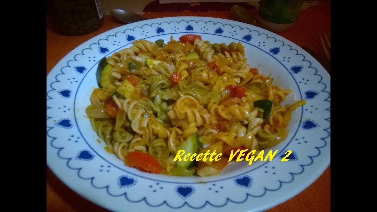 Recette 2 - Pâtes aux légumes VEGAN