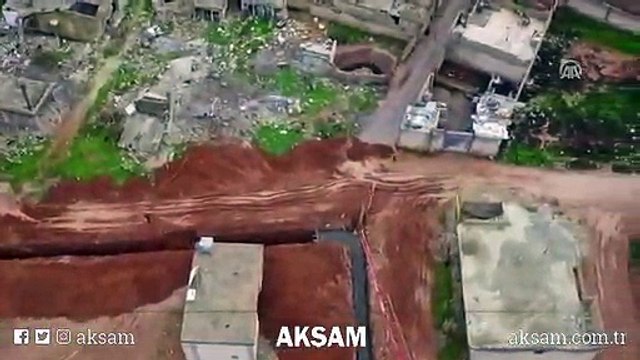 Terör örgütü PKK/PYD’ye ait mevzilerde, teröristler ilk kez görüldü