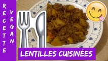 Recette 8 - Lentilles à la tomate et au curcuma VEGAN (16 janvier 17)