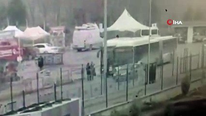 EGO otobüsünün 15 Temmuz gazisi ve avukatlara çarpma anı güvenlik kamerasında