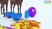 Learn Colors With Dinosaur and Surprise Eggs For Kids - Colours With Animals Fruit for Children