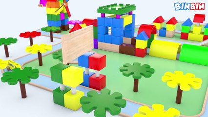 Mixer Truck, Tow Truck, Car, Helicopter - Toys for Kids - Learn Street Vehicles for Children