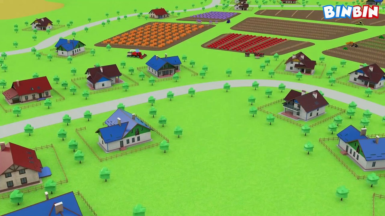 Rice Harvester - Tractor Truck #w - Colors for Children to Learn with Farm Vehicles