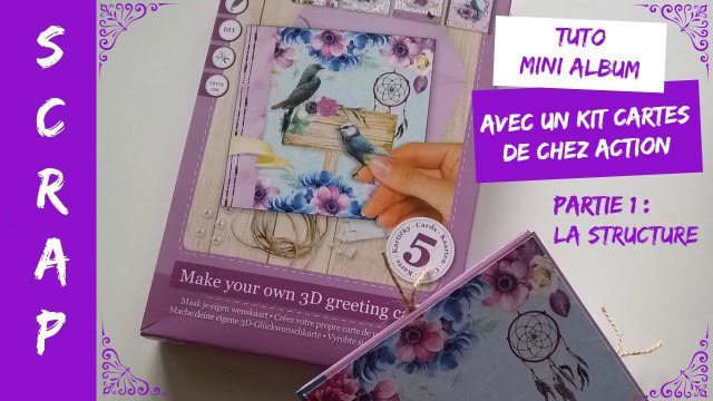 Tuto/DIY Scrap Mini Album avec kit cartes de chez Action (Partie 1)