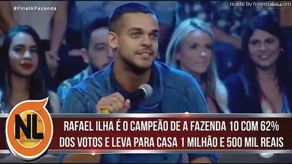 Rafael Ilha é o Grande CAMPEÃO de A Fazenda 10 e Leva o Prêmio de 1,5 Milhão de Reais