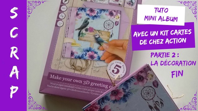 Tuto/DIY Scrap Mini Album avec kit cartes de chez Action (Partie 2) fin