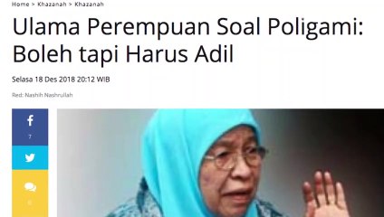 Berpoligama Harus Mempunyai Ilmu dan Harta