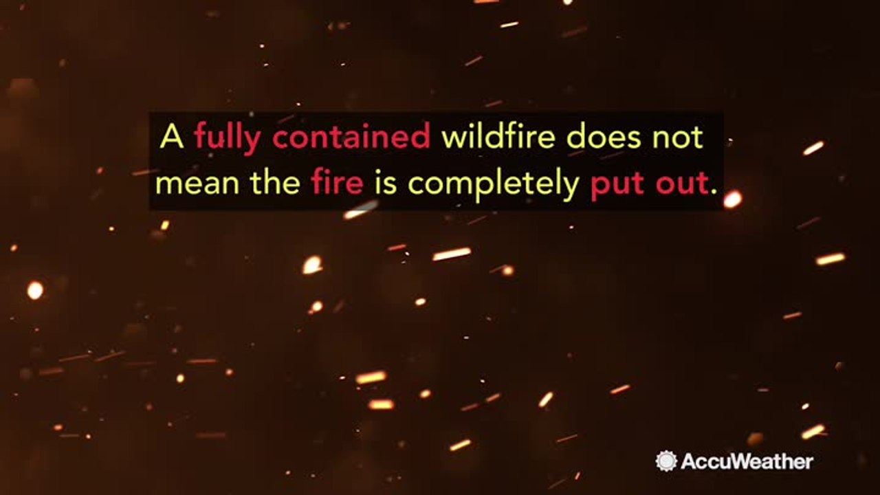 What is a 'contained' wildfire?