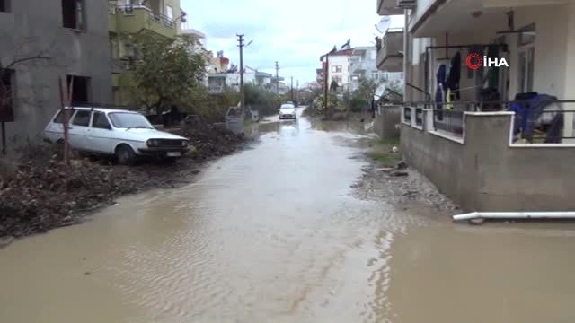 Manavgat' Ta Yağmur Sebebiyle Dere ve Kanallar Taştı