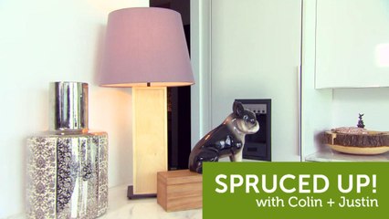 Colin and Justin make a lamp with a wine box