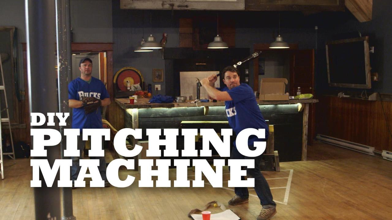 The Brojects build a DIY pitching machine
