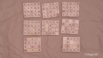 These DIY Scrabble coasters are perfect for your cottage gaming table