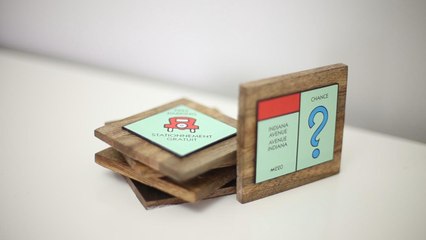 Turn your favourite Monopoly property into a fun DIY coaster