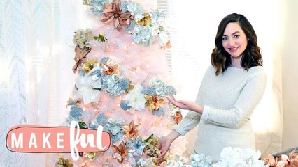 Floral Xmas Tree Decor | 12 DIYs of Christmas