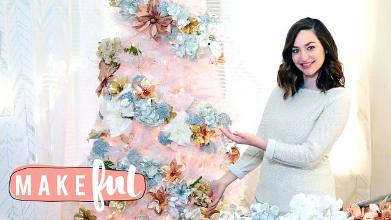 Floral Xmas Tree Decor | 12 DIYs of Christmas