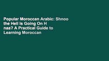 Popular Moroccan Arabic: Shnoo the Hell is Going On H naa? A Practical Guide to Learning Moroccan
