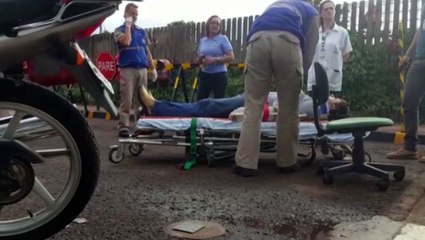 Motociclista é socorrido pelo Siate na Região da FAG