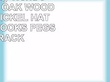 Ironmongery World 9 sizes SOLID OAK WOODEN SATIN NICKEL HAT AND COAT HOOKS PEGS RAIL RACK