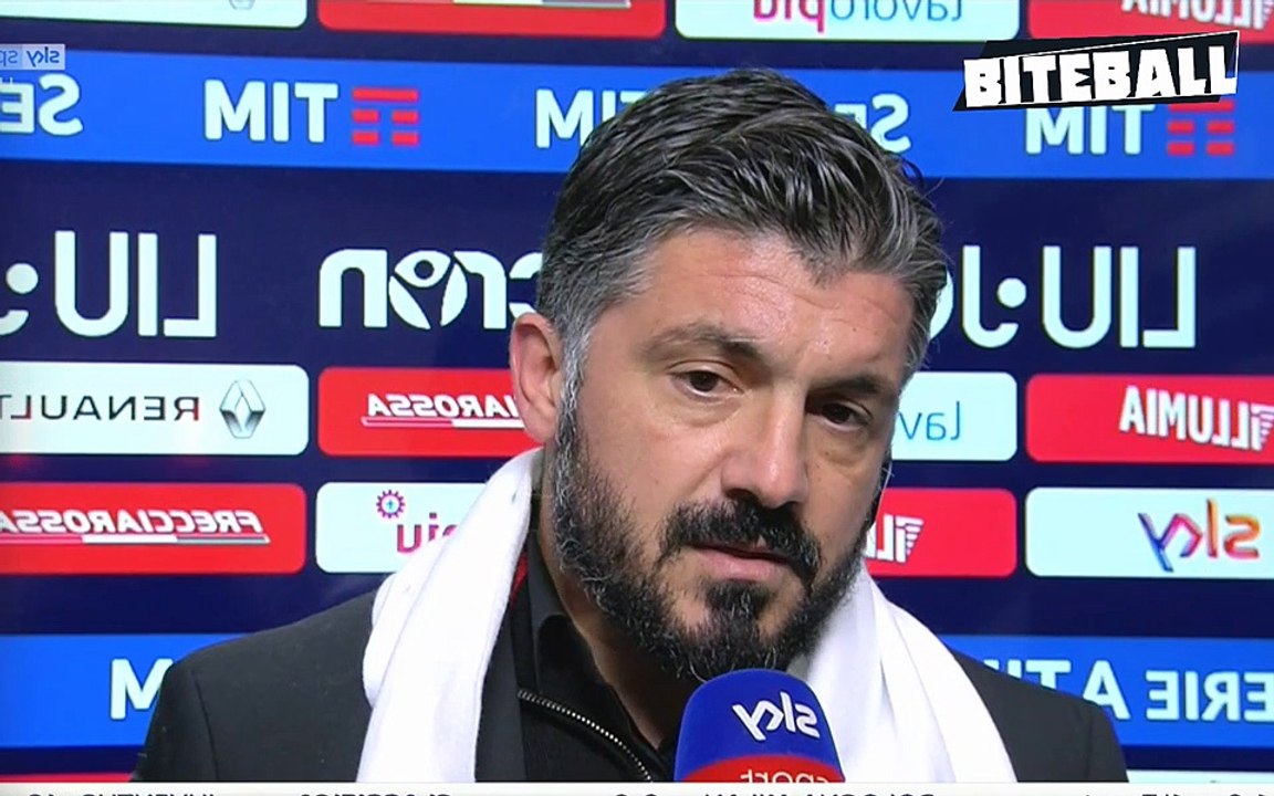 GATTUSO INTERVISTA BOLOGNA MILAN 0 - 0 POST PARTITA