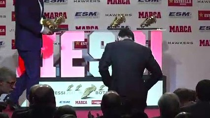 Messi recibe su quinta Bota de Oro, el único en conseguirlo