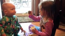 Cute Baby Siblings Playing Together ★ Funny Baby Video