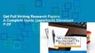 Get Full Writing Research Papers: A Complete Guide (paperback) D0nwload P-DF