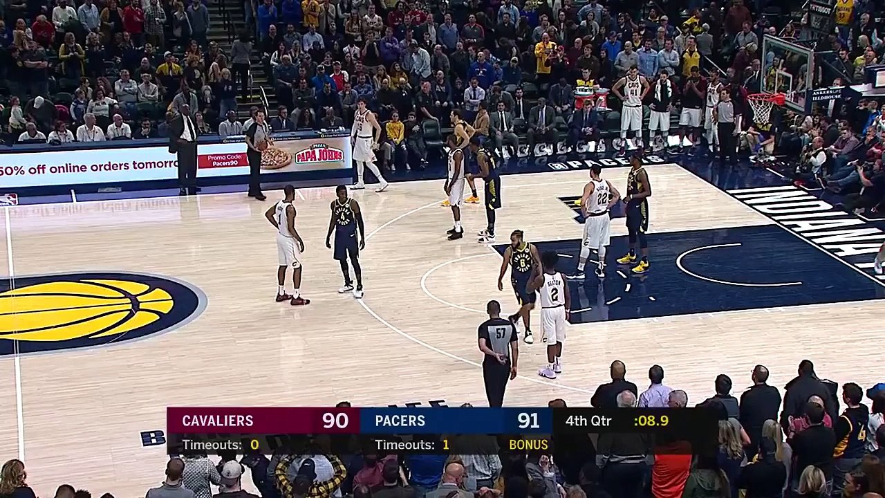 Larry Nance Jr. Clutch putback buzzer beater winning shot | Pacers vs. Cavaliers | December 18, 2018