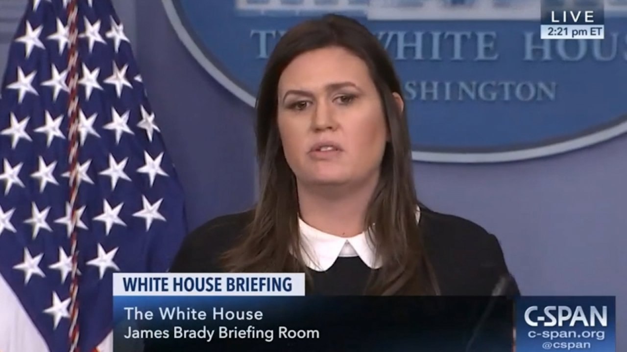 Sarah Huckabee Sanders Slammed By Reporter As S...