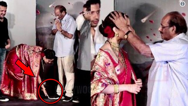 Manikarnika Trailer Launch : Kangana Ranuat Touches Vijayendra Prasad's Foot | Filmibeat Telugu