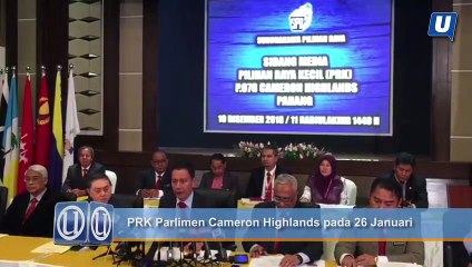 PRK Parlimen Cameron Highlands pada 26 Januari