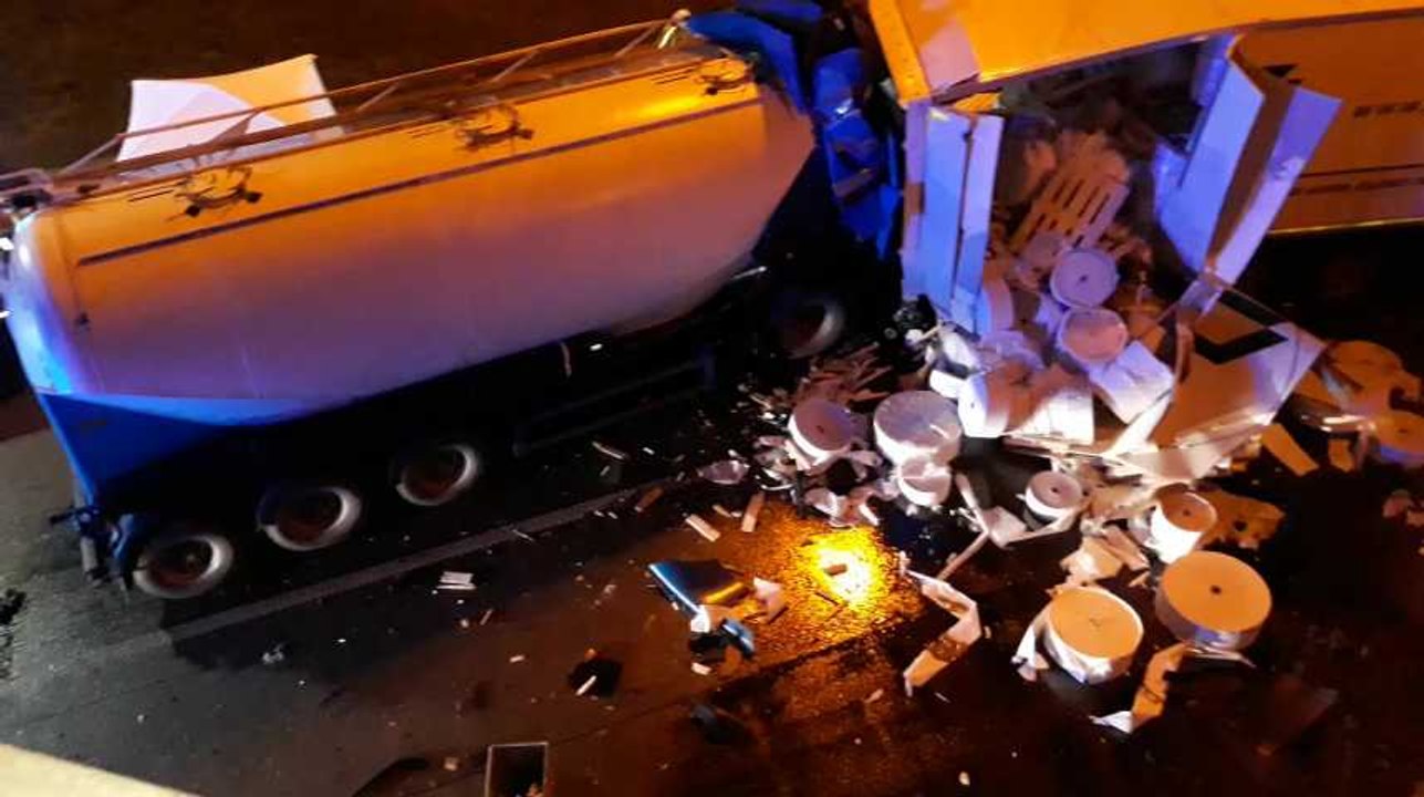 Lamain accident a8 camions 1 tue 19.12.2018