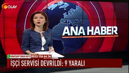 İşçi servisi devrildi: 9 yaralı